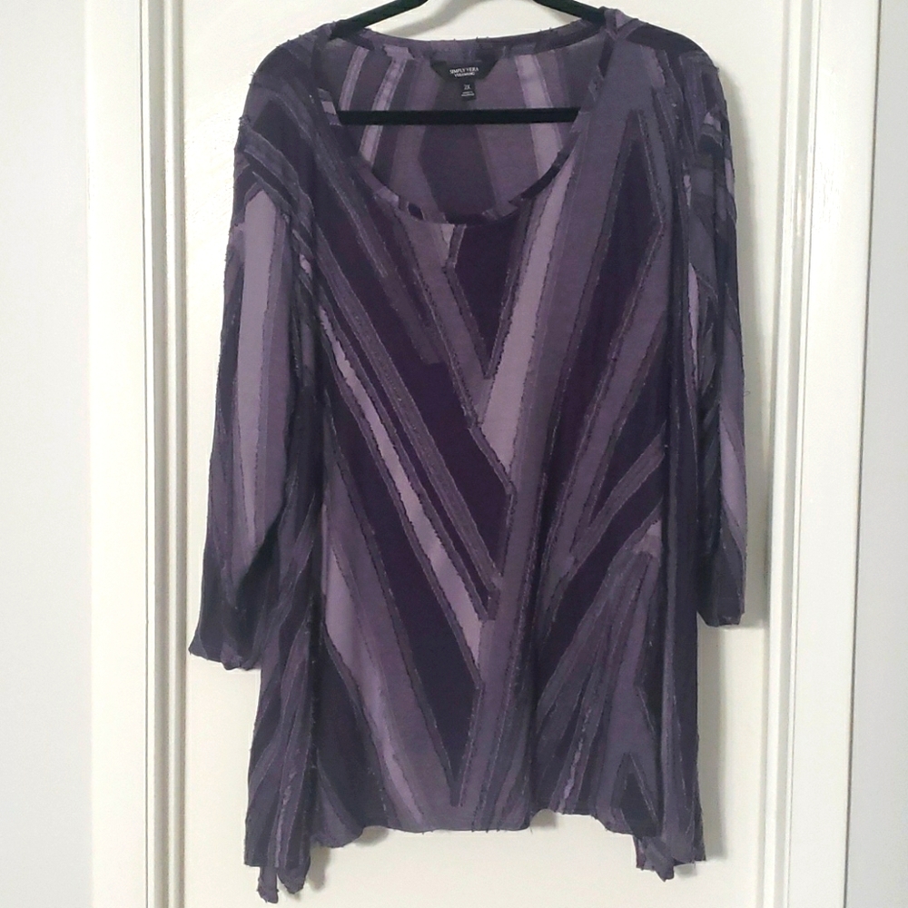 Simply Vera Tunic - beautiful shades of purple